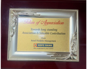 Token of Appreciation _ - HDFC Bank